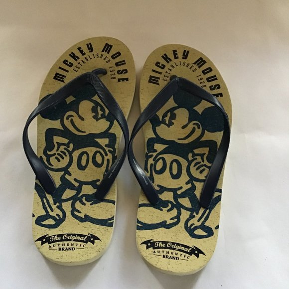Mickey Mouse men's flip flops size 8-9 - Picture 2 of 6